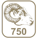 Marca ouro 750 cabeça de carneiro