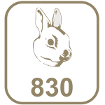 Marca prata 830 cabeça de coelho