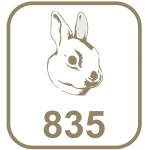 Marca prata 835 cabeça de coelho