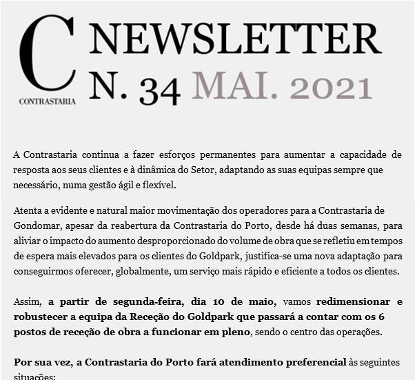 Newsletter 34 - maio 2021